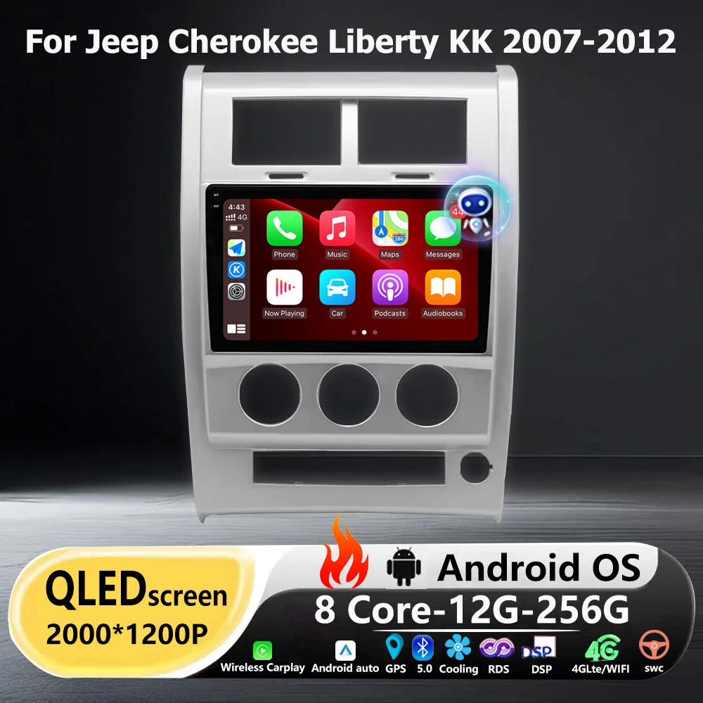Car Radio Multimedia Video Player GPS Navigation Tools For Jeep Cherokee Liberty KK 2007-2