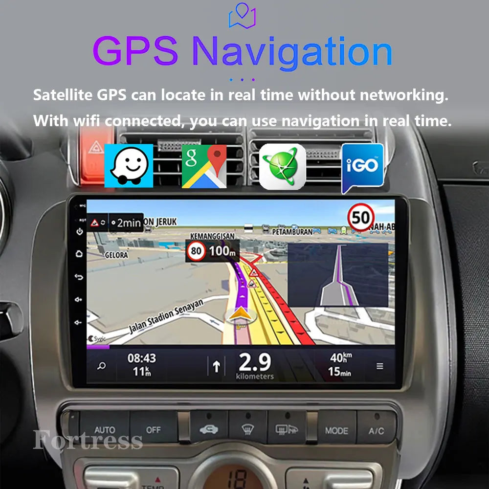 QLED 4G 2 Din Android 16 auto Car Radio Multimedia For Honda LHD JAZZ City 2002-2007 GPS C