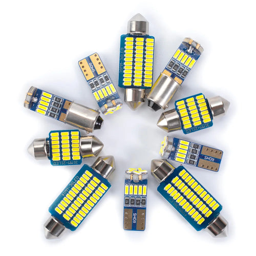 11-Piece LED Interior Light Kit for Mitsubishi Pajero Shogun Montero io Pinin TR4 1999-2007 - Canbus Dome Map Door Tr...