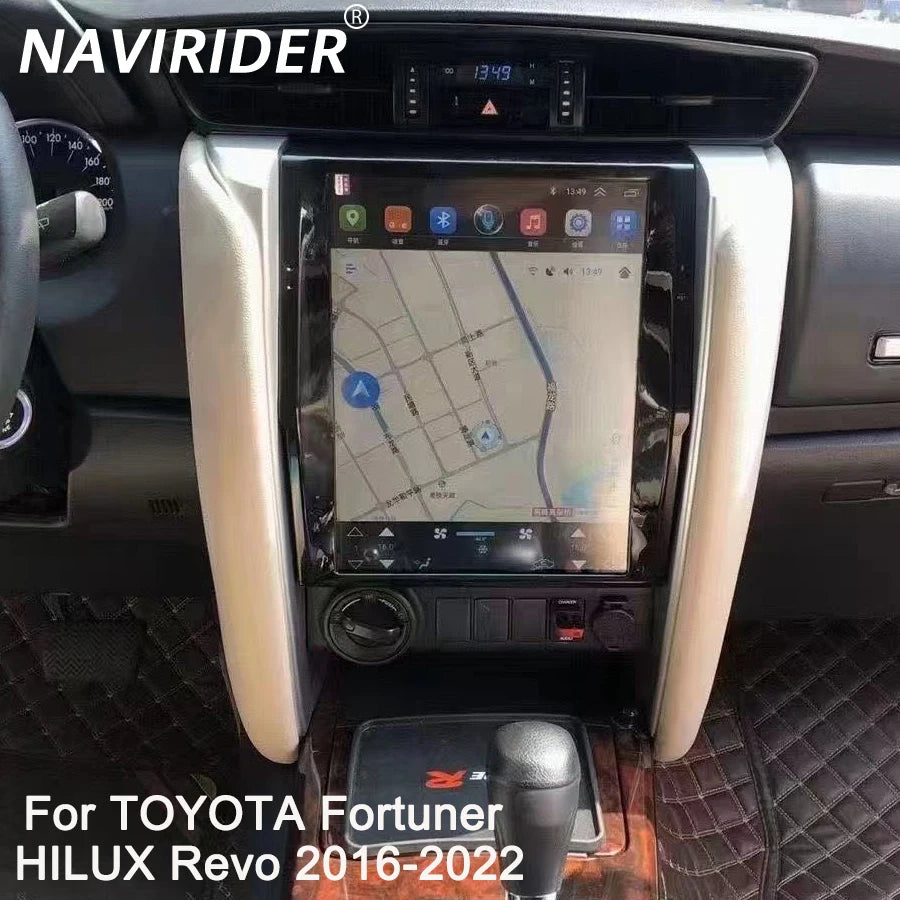 GPS Carplay 12.1'' Car Radio Vertical Screen For TOYOTA Fortuner HILUX Revo 2016-2022 Andr