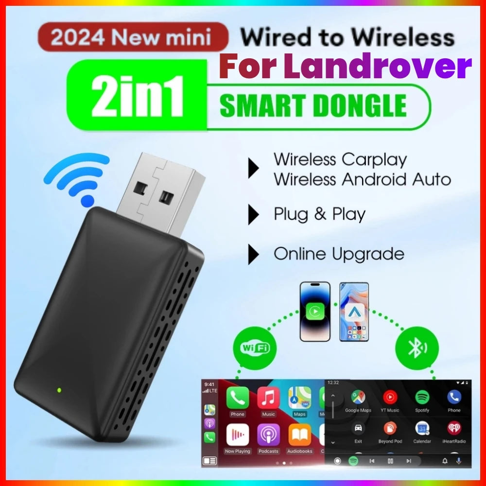 Wireless Carplay Adapter Android Auto Wireless Smart Dongle 2in1 For Land Rove RANGE ROVER | AUTOKITSHOP