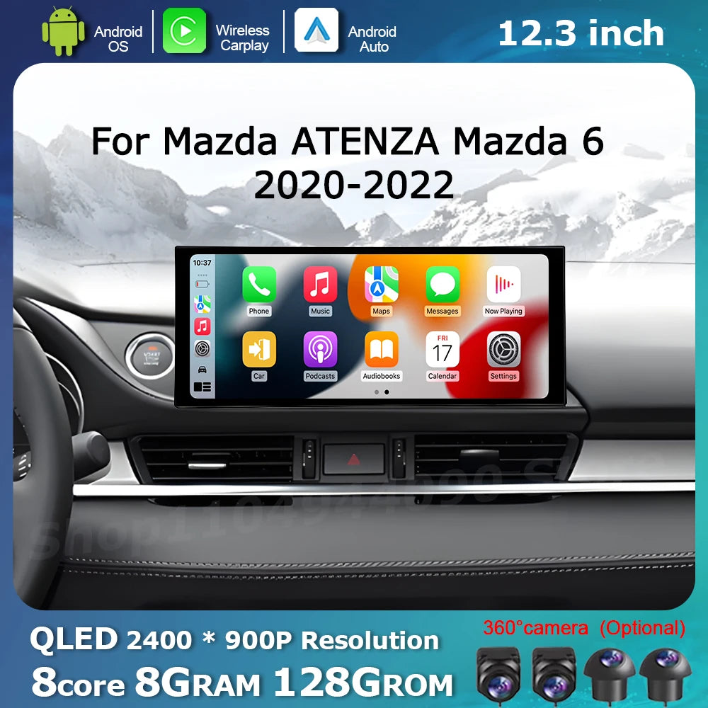 for Mazda ATENZA Mazda 6 2020 - 2022 Android OS Car Touch Display Screen Multimedia Radio