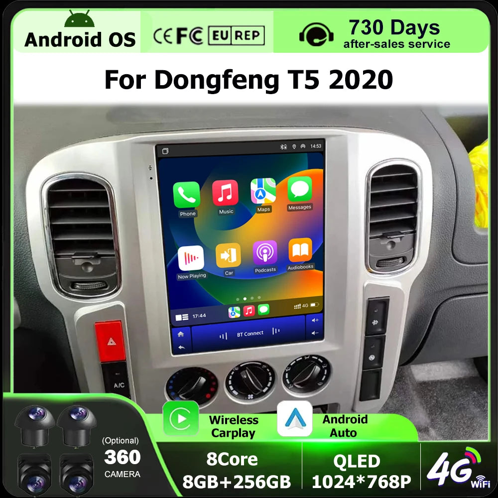 9.7 Inch Android 16 Auto For Dongfeng T5 2020 Car Radio Navigation GPS Multimedia Player T