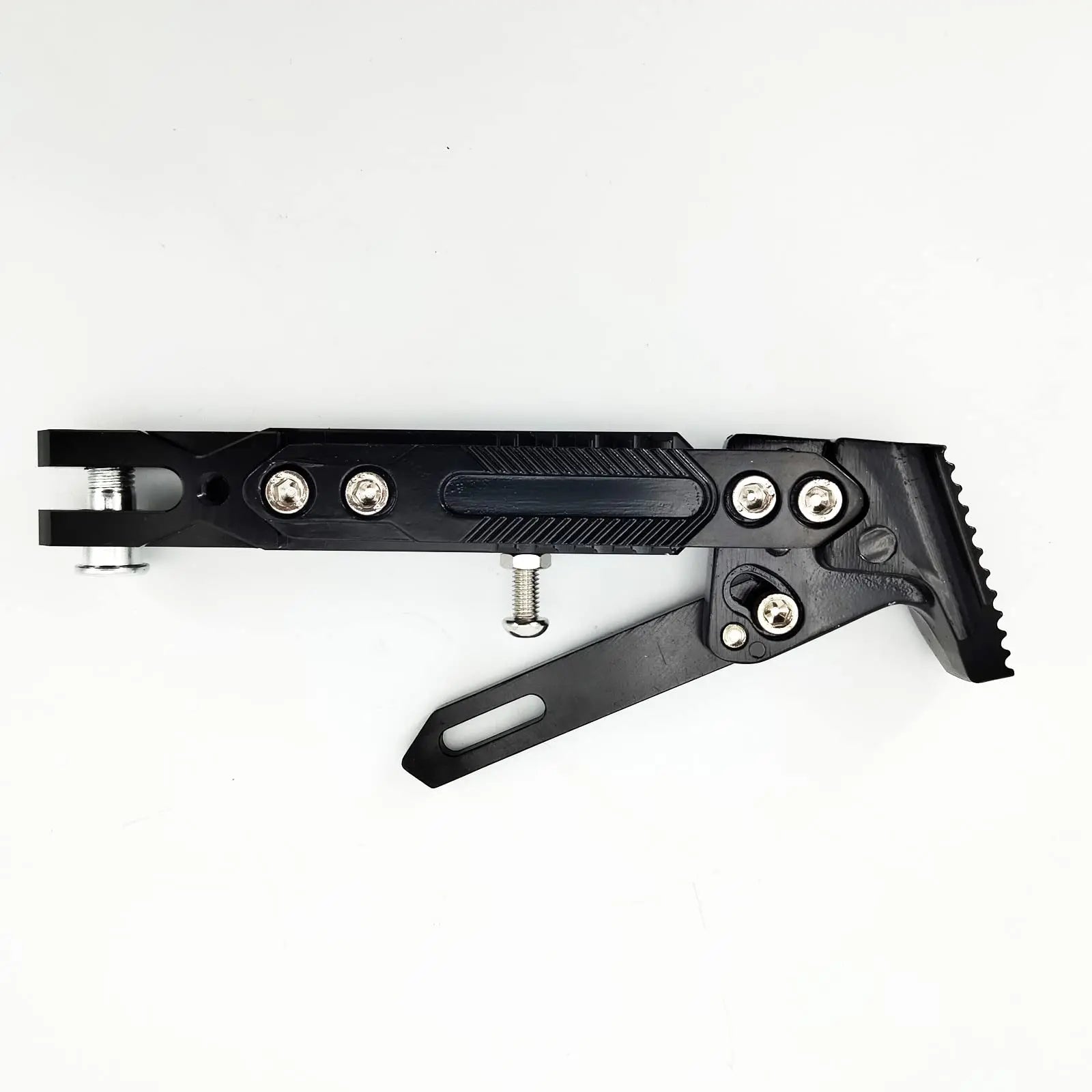 Black Motorcycle Dirt Bike Side Stand Tripod Support Holder Adjustable Kickstand