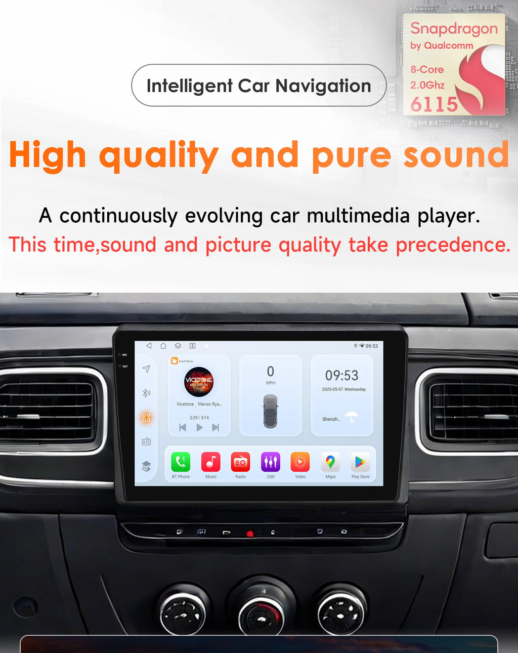 Car radio For Renault Master 2019 2020 2021 2022 Carplay Android 14 Auto Multimedia 6115 8