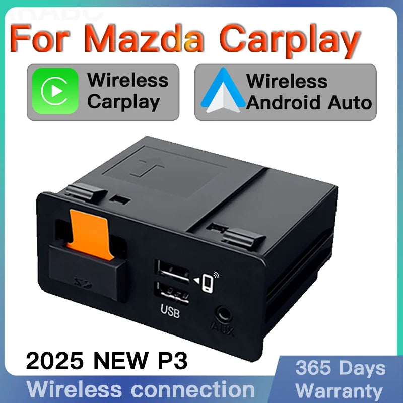 P2 Wired or P3 Wireless For CarPlay Android Auto adapter USB Hub OEM Retrofit Mazda 2 3 6