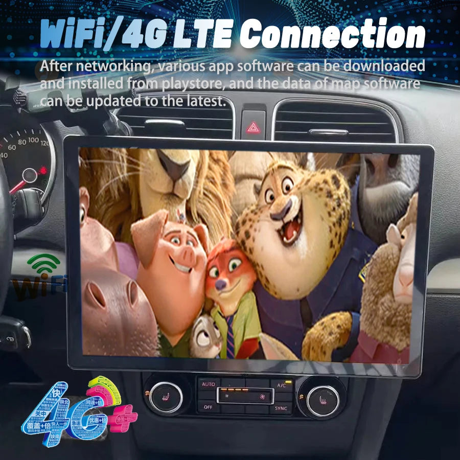 Android 14 Car Radio 13.3inch For Volkswagen Golf 6 Wireless Carplay Auto Radio Car Multim