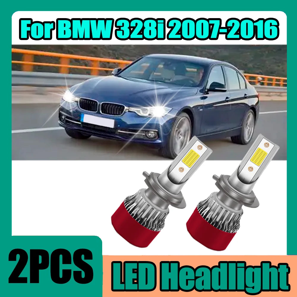 2X 6000K White Canbus H7 LED Headlight 30000LM 150W Plug and Play For BMW 328i 2007 2008 2