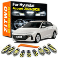 ZITWO 10Pcs For New Hyundai Accent 2024 2025 2026 LED Interior Dome Map Reading License Plate Li - Canbus LED Car Light