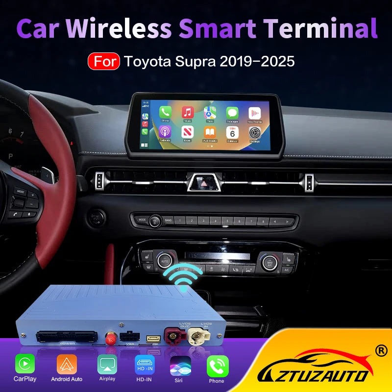 Wireless CarPlay For Toyota Supra 2019-2025 Multimedia Android Auto New UI System Upgrade