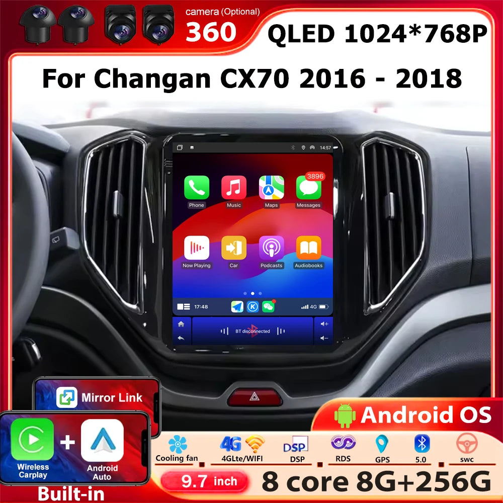 Car Radio Multimedia Video Player GPS Navigation Tools For Changan CX70 2016 - 2018 Androi