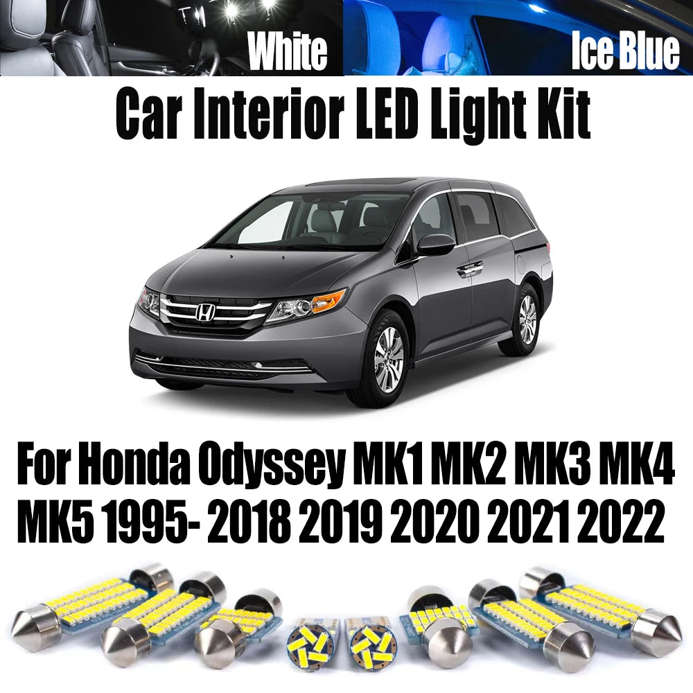 LED Interior Light Kit for Honda Odyssey MK1 MK2 MK3 MK4 MK5 1995- 2016 - Canbus Dome Map Door Trunk Bulbs | AUTOKITSHOP