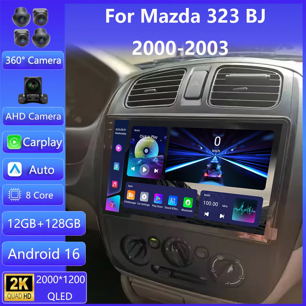 9 inch Android 16 for Mazda 323 BJ 2000 - 2003 Multimedia Video Player Car Radio Navigatio