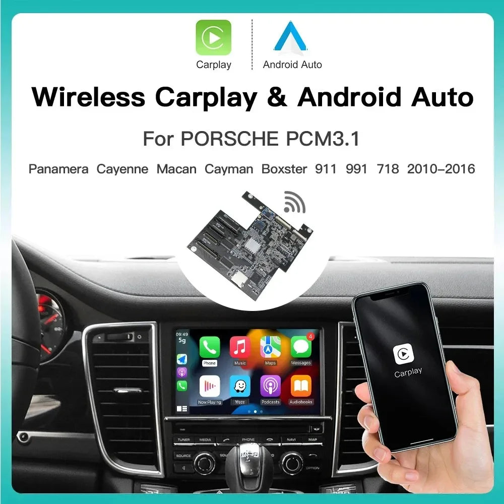 Wireless CarPlay Android auto For Panamera Cayenne Macan Cayma 911 918 PCM 3.1 Support Mir | AUTOKITSHOP