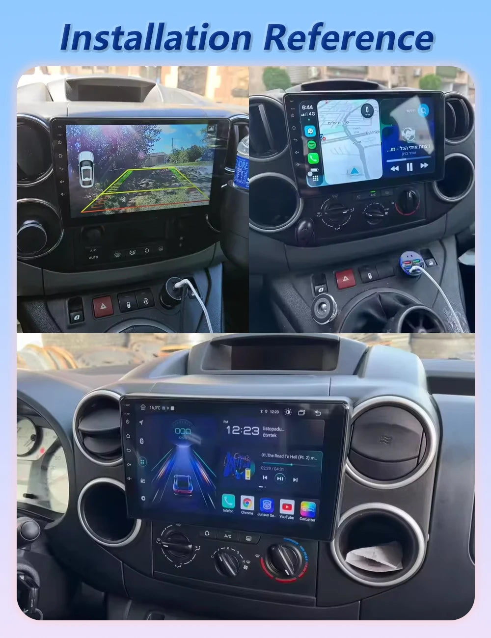Android 16 Auto Carplay For Citroen Berlingo B9 Peugeot Partner 2008 2009 2010 - 2019 Car  | AUTOKITSHOP