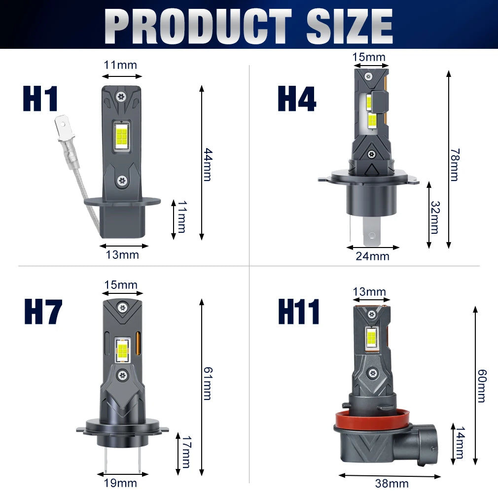 XSTORM H7 LED Light Bulbs 25000LM 70W H4 LED Headlight Canbus NO Error Auto Turbo Light Fo