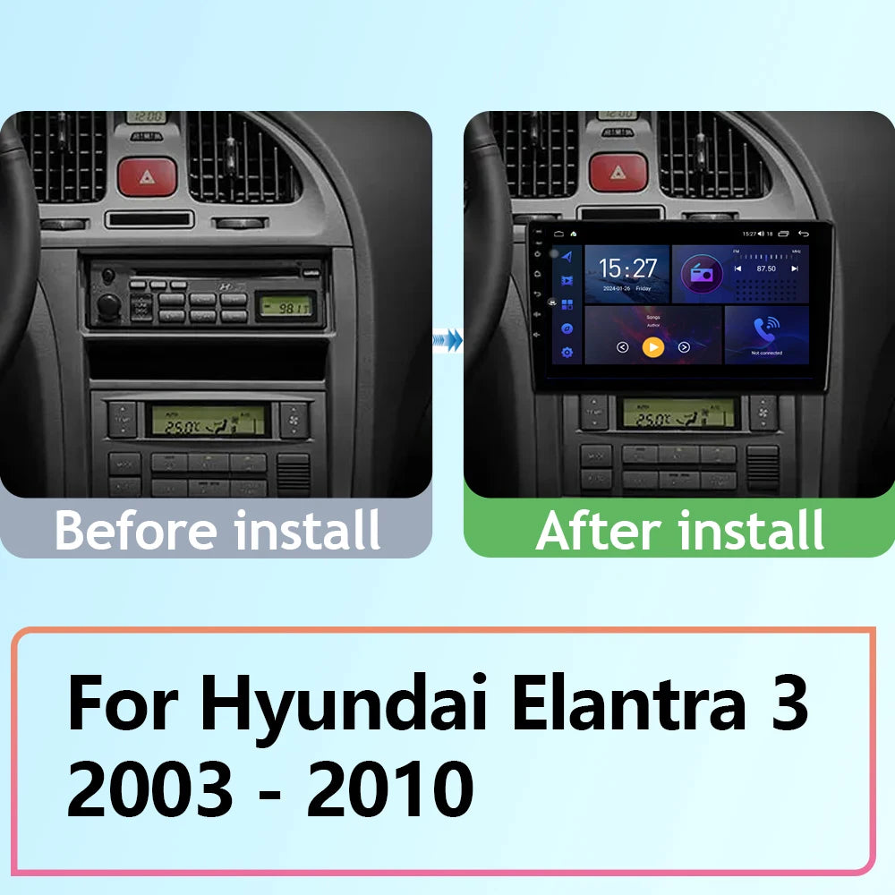 Android Auto For Hyundai Elantra 3 2003 - 2010 Car Radio Multimedia Video Player GPS Navig