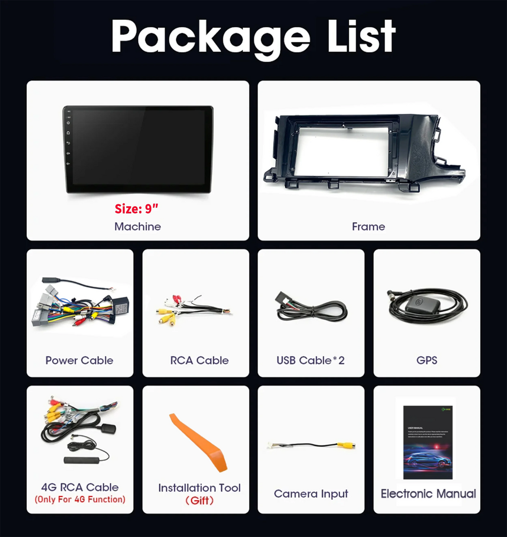 Car Radio For Honda Shuttle 2 2015-2020 Android 14 Multimedia 4G GPS Navigation Wireless B