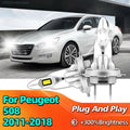 LED Headlight Canbus 30000LM CSP Auto Lamp 6000K Wireless For Peugeot 508 2011 2012 2013 2