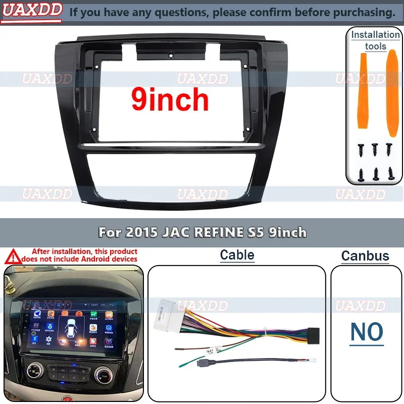 9 Inch Car Frame Fascia Adapter Android Radio Dash Fitting Panel Kit For Jac Refine S5 201