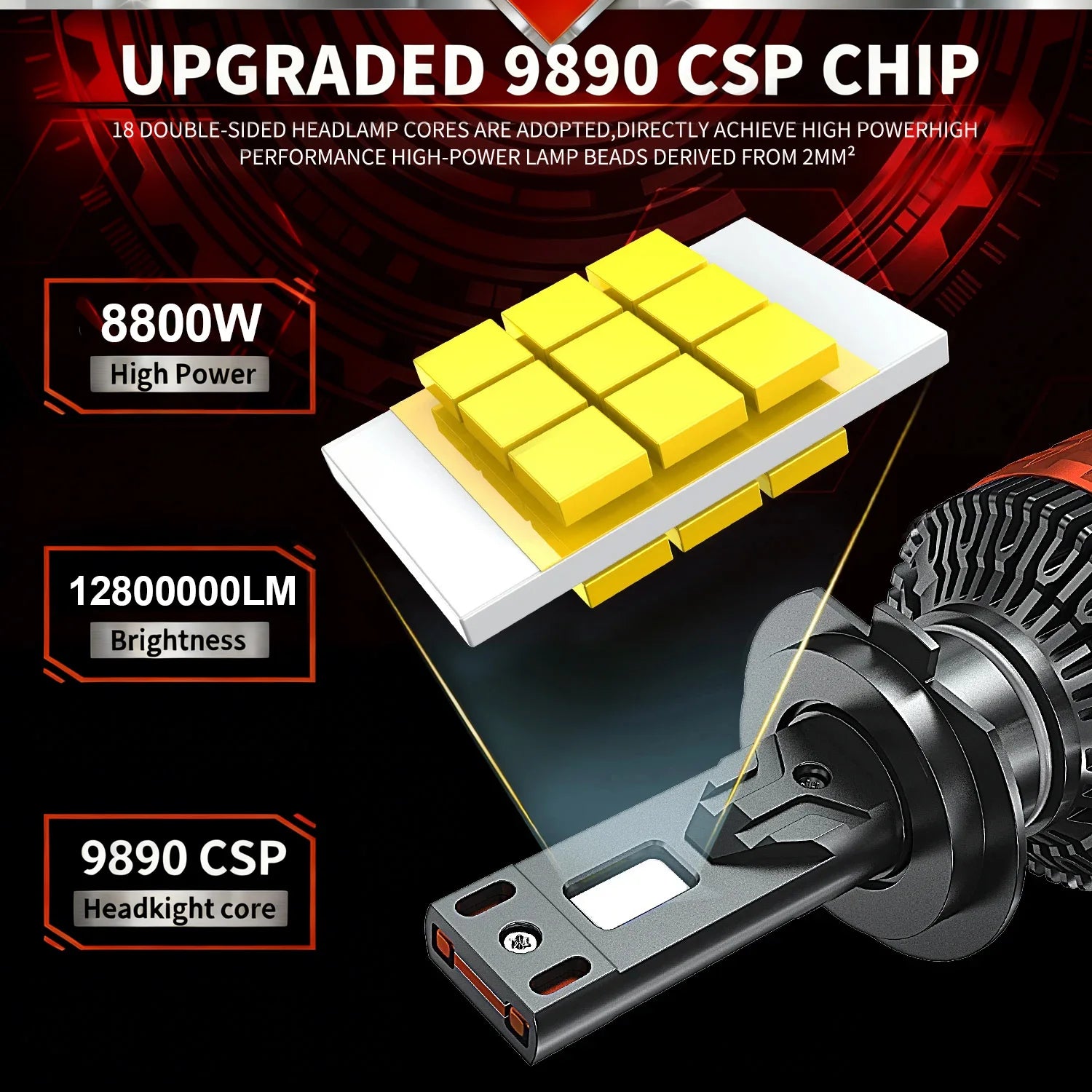 8800W H7 H4 H11 LED Headlight High Power Canbus H1 9005 HB3 9006 HB4 9012 HIR2 9007 HB5 90