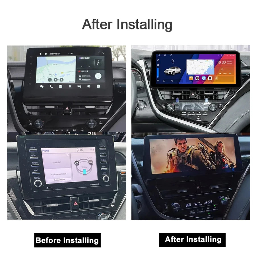 12.3" Car Radio GPS Android 14 Carplay 8+256GB Navigation WiFi Stereo Bluetooth Autoradio for Toyota Camry 2021-2023 - 3