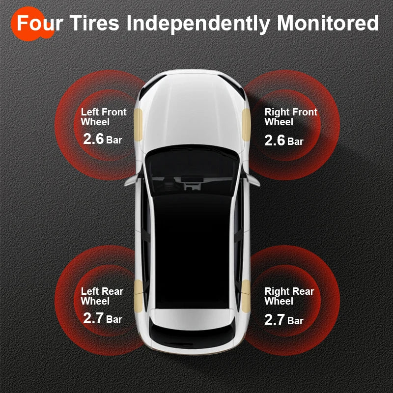 Smart Car TPMS Tire Digital LCD Display Auto Security Alarm Tyre Pressure Monitor For Toyo