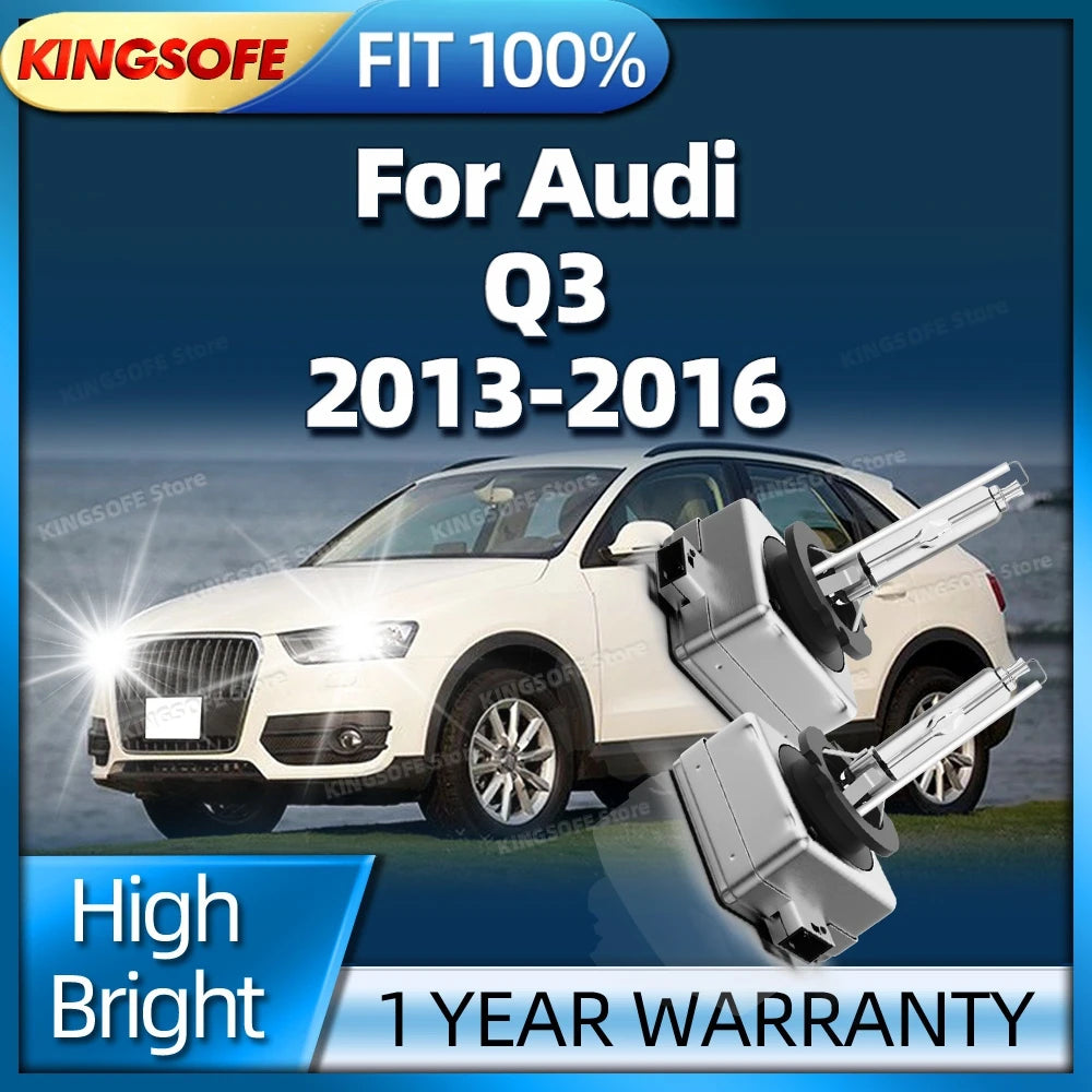 D3S Xenon Light Bulbs 6000K HID Car Headlight 35W Upgrade Lamp For Audi Q3 2013 2014 2015