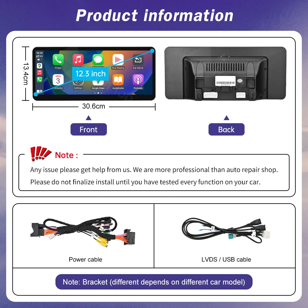 12.3" Touch Screen for Mercedes Benz GLC GLA CLA C Class W205 W447 2015-2019 Wireless Carp | AUTOKITSHOP