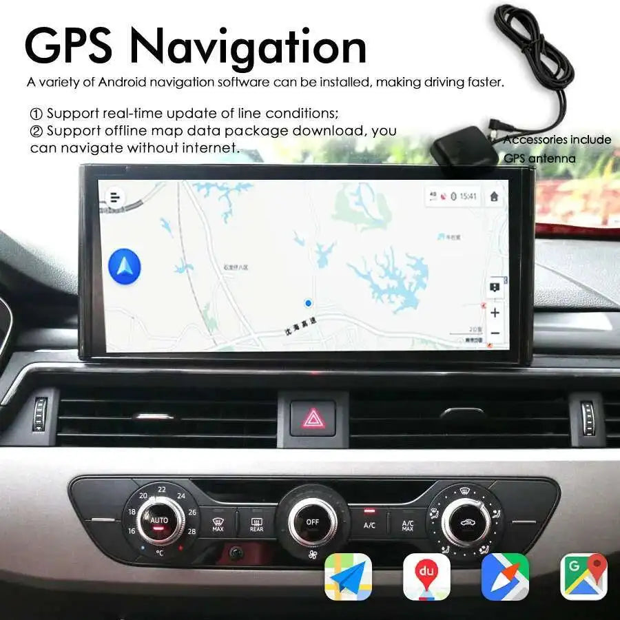 12.3 Inch Android 14 Qled Screen Car Radio For Audi A4 A5 Q5 B9 2016-2025 Auto Multimedia