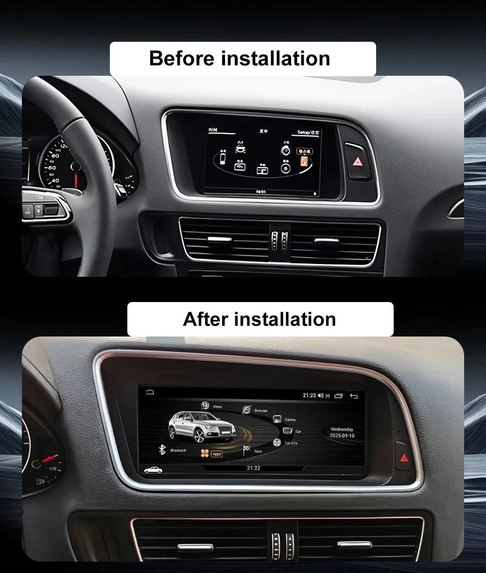 For Audi Q5 2008-2017 Android Auto Carplay Car Radio Multimedia Player Bluetooth GPS Navig