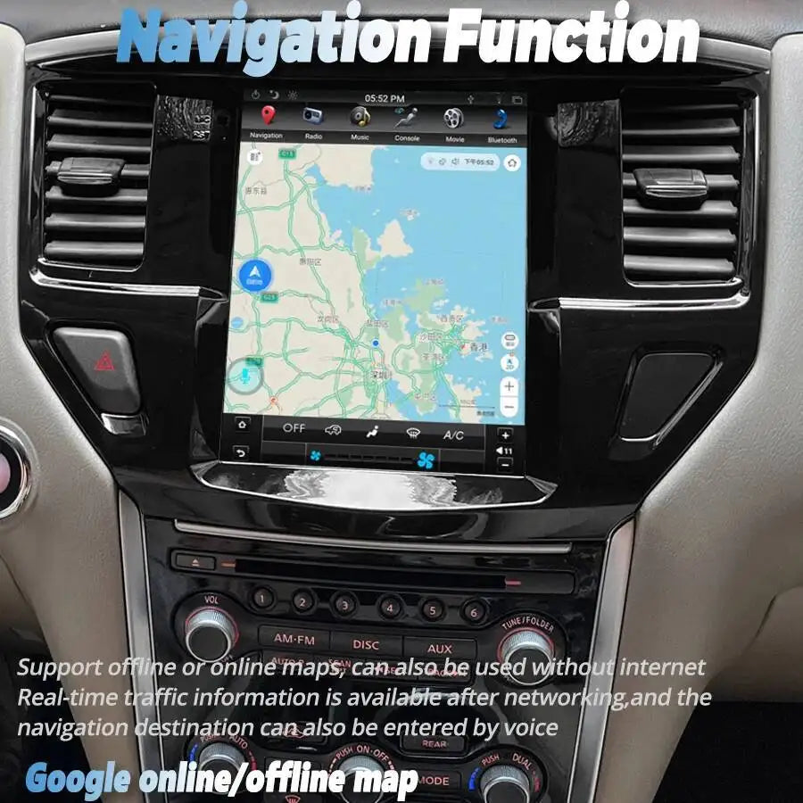 4G HU For Nissan Pathfinder 2012-2019 Android 15 Car Radio Video Player GPS Navigation 10.