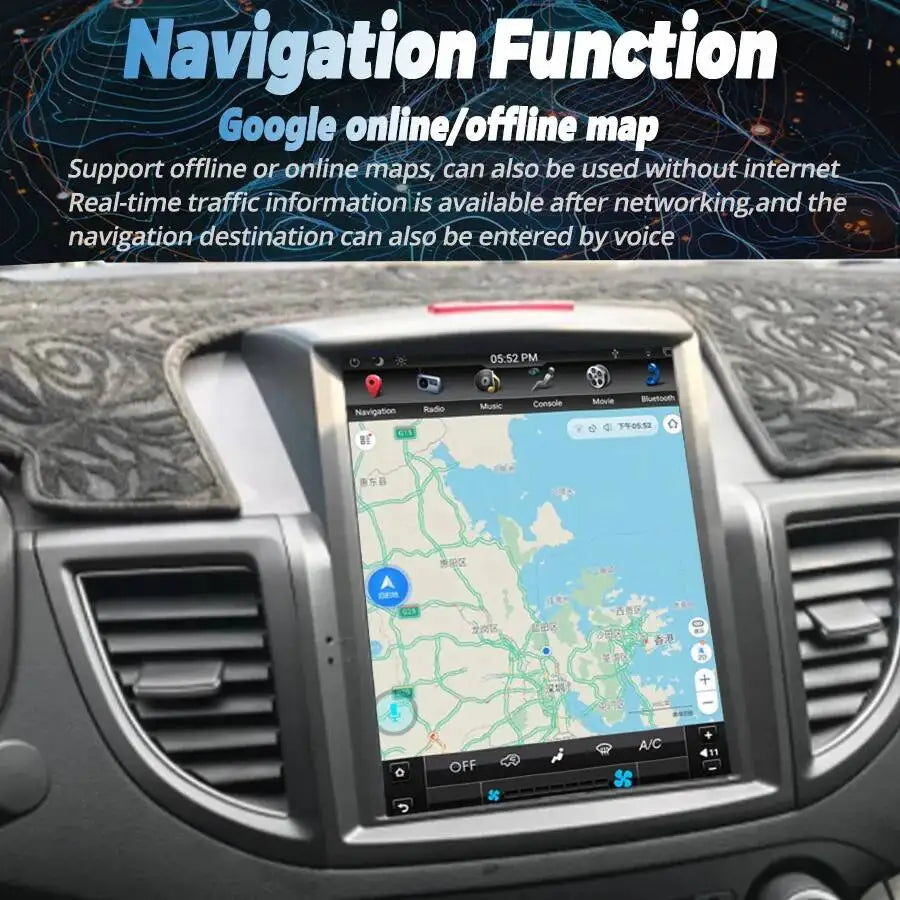 Auto Radio Navigation Carplay Car GPS Stereo Audio 10.4" Screen Android Multimedia Player