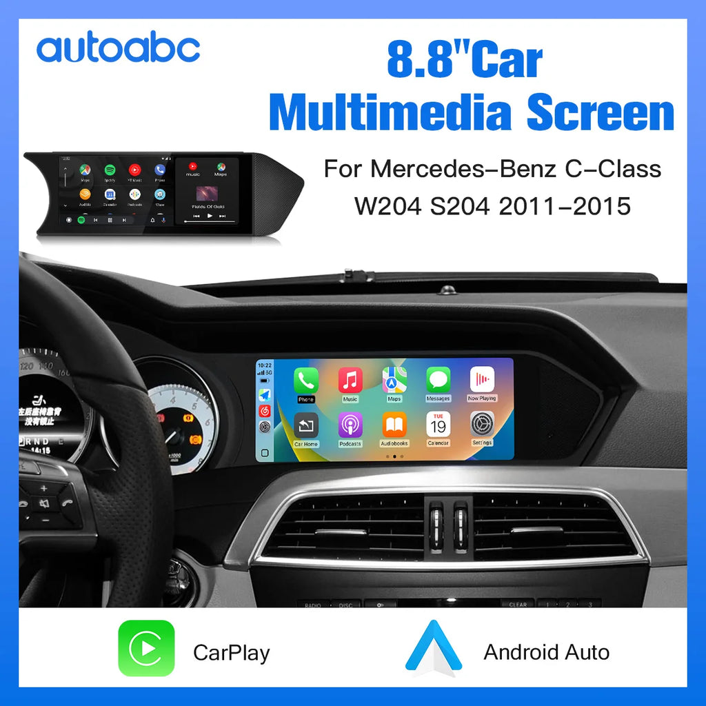 8.8"Screen For Mercedes Benz W204 C Class 2011-2015 Android Auto Wireless Carplay Car Mult | AUTOKITSHOP