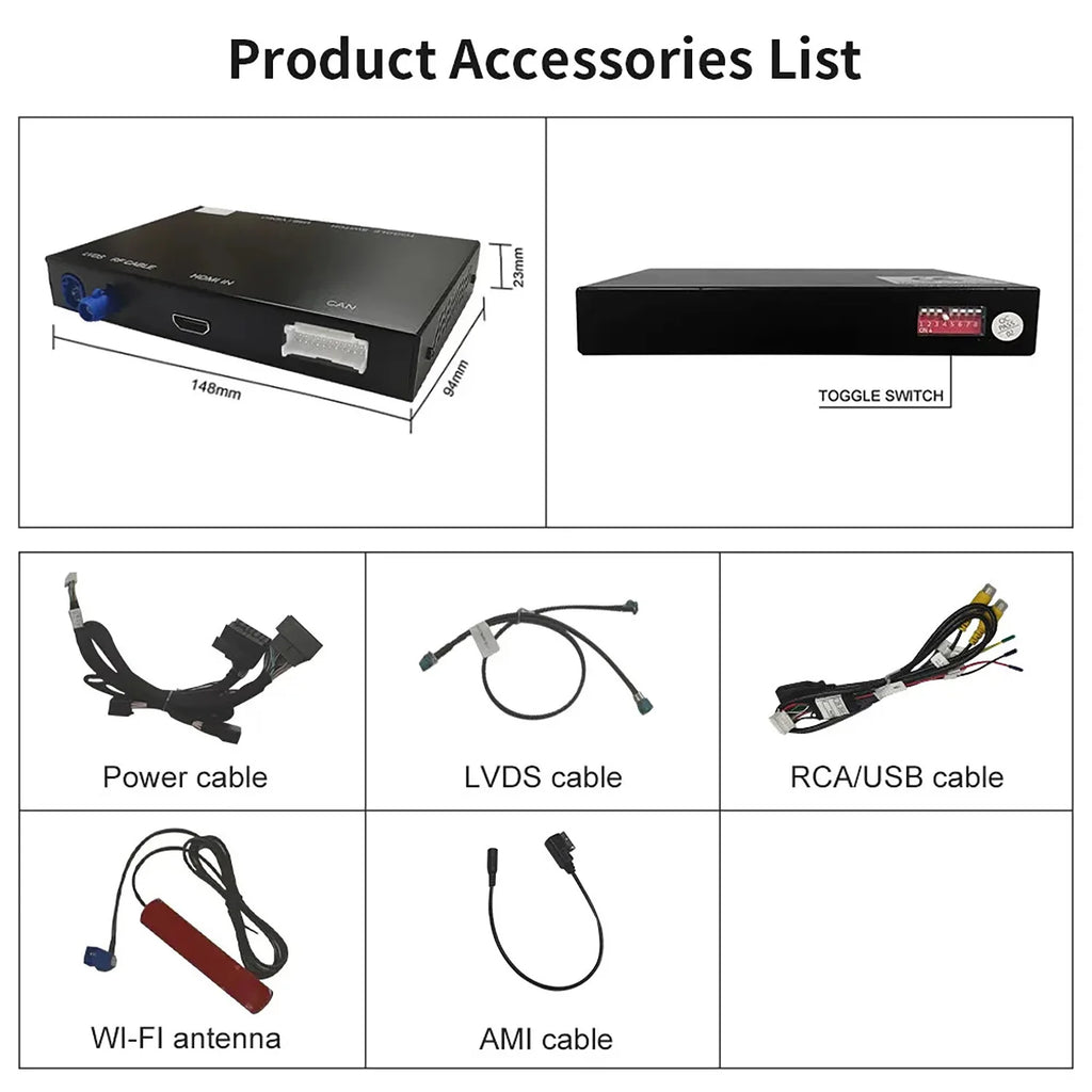 Wired/Wireless iOS Android Auto Carplay Nav Camera Interface For Audi A6 A7 2012-2018 With