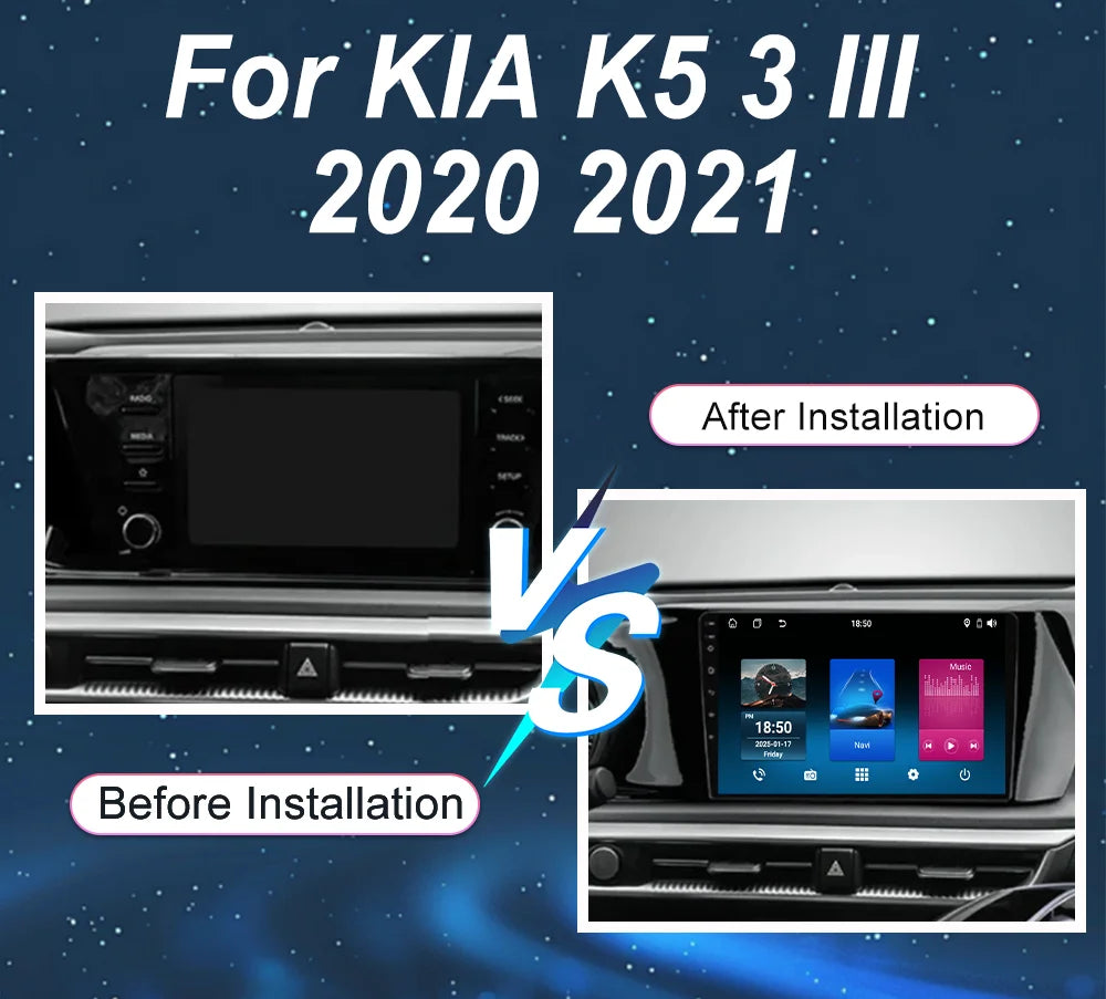 Android 16 Car Radio Stereo For KIA K5 3 III 2020 2021 Auto Multimedia Player GPS Navigati