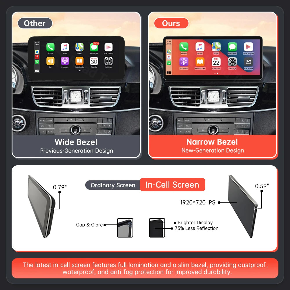 12.3 Ultra-thin Touch Screen Multimedia Display For Mercede Benz E Class W212 2009-2016 Wi | AUTOKITSHOP