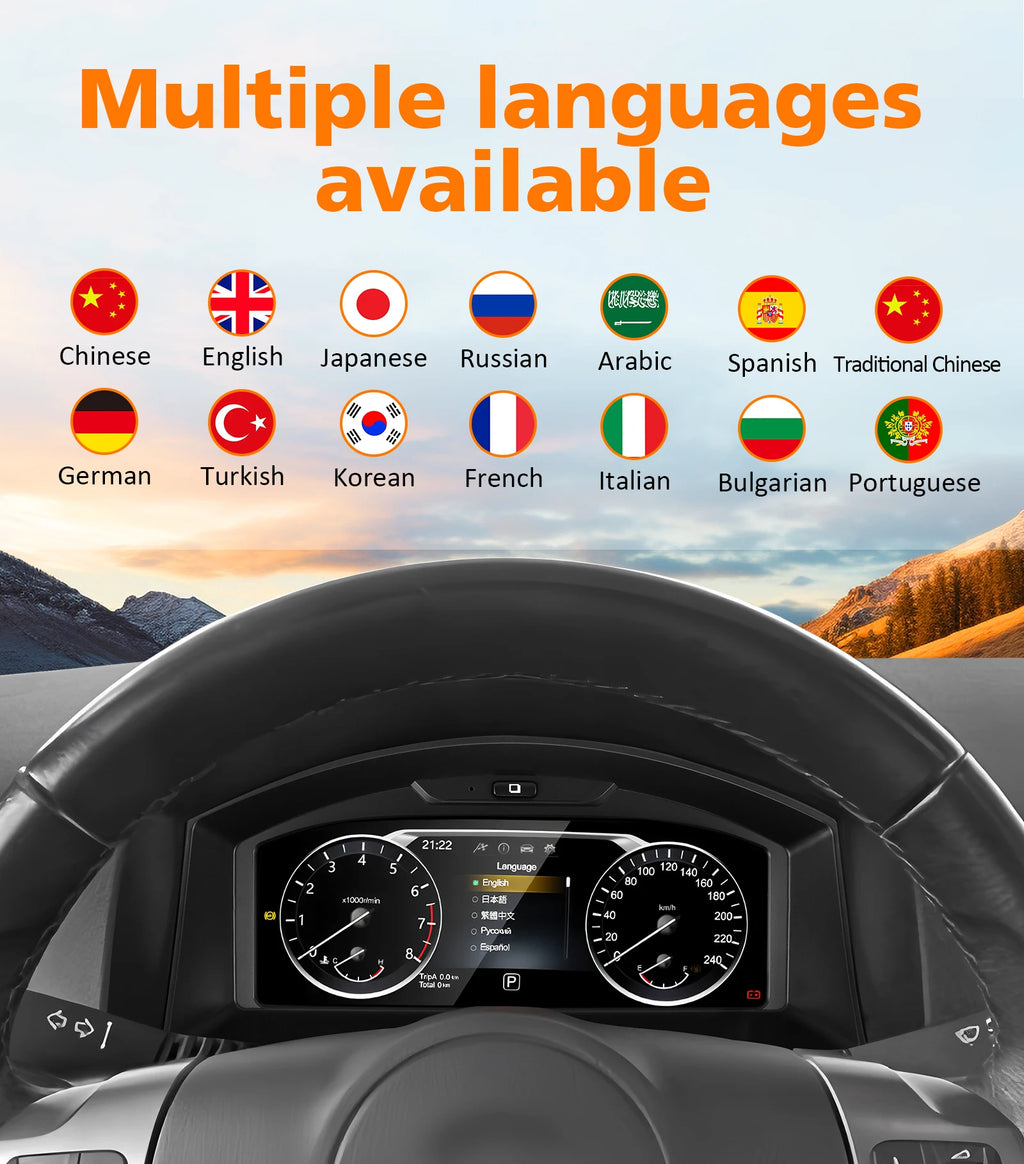 1920*720 Car Diqital Instrument Cluster For Opel Astra H 2004-2010 Zafira B 2005-2014 LCD