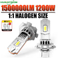 H7 H4 LED Headlight 1200W High Power Bulb 800% Brightness 1:1 Hlogen Size Auto Car Lights