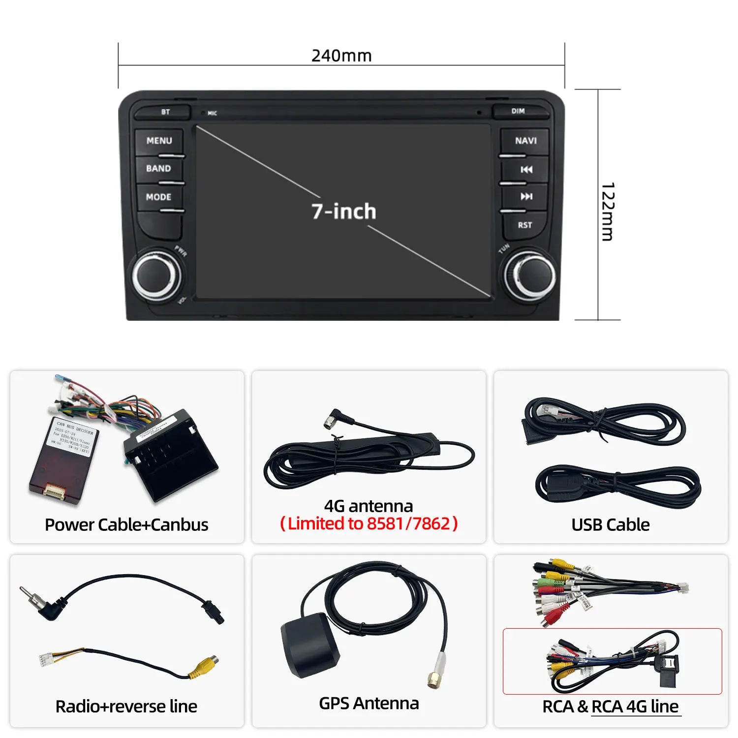 Android 13 Car Stereo Radio for Audi A3 8P 2003-2012 Multimedia Audio Player with CarPlay