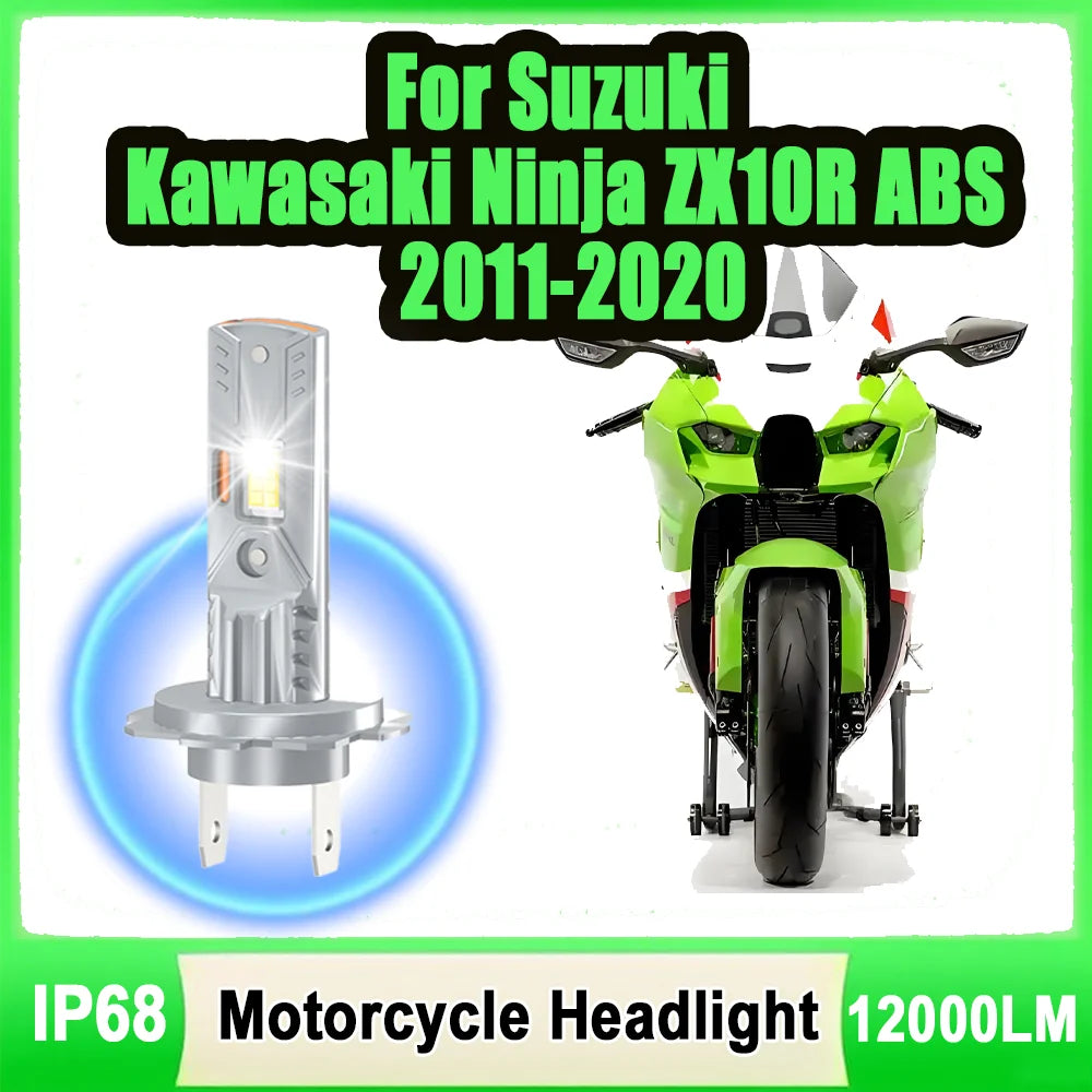 H7 LED Motorcycle Headlight Canbsu Plug And Play 6000K White Moto Front Light For Suzuki K