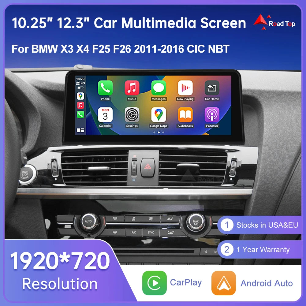 1920*720 Multimedia Touch Screen For BMW X3 F25 X4 F26 2011-2016 Wireless Carplay Display