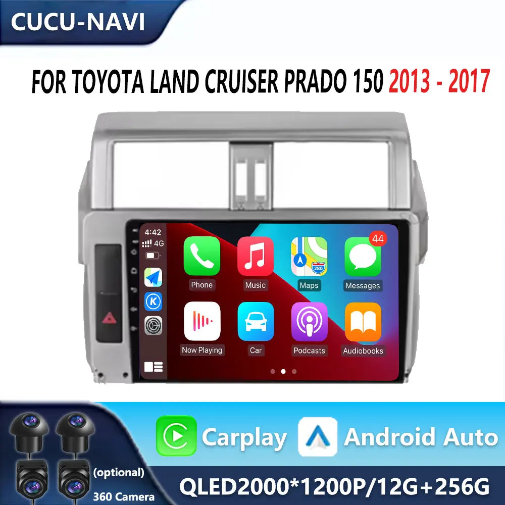 For Toyota Land Cruiser Prado 150 2013-2017Car Radio Player Car Carplay Screen Autoradio M | AUTOKITSHOP