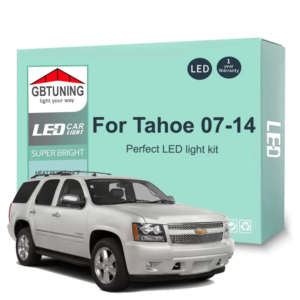 15-Piece LED Interior Light Kit for Chevrolet Chevy Tahoe - Canbus Error-Free Bulbs | AUTOKITSHOP