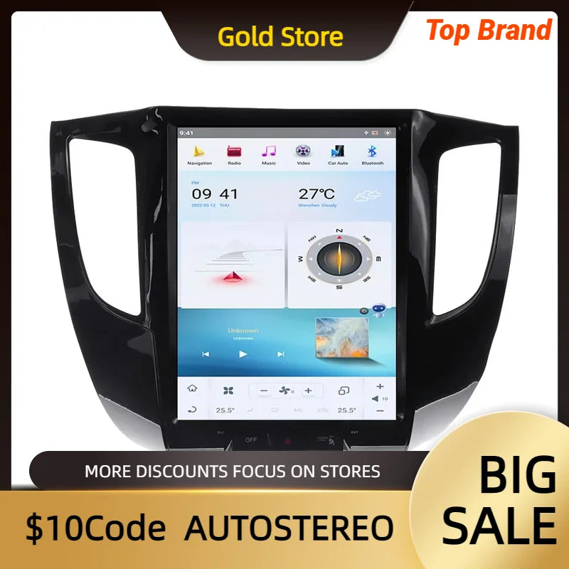Carplay Android 13 Screen For Mitsubishi L200 2015-2021 Tesla Style Car GPS Navigation Car