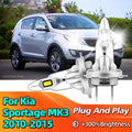 LED Headlight Bulbs 6000K Fanless 30000LM Wireless CSP Car Lights For Kia Sportage MK3 201