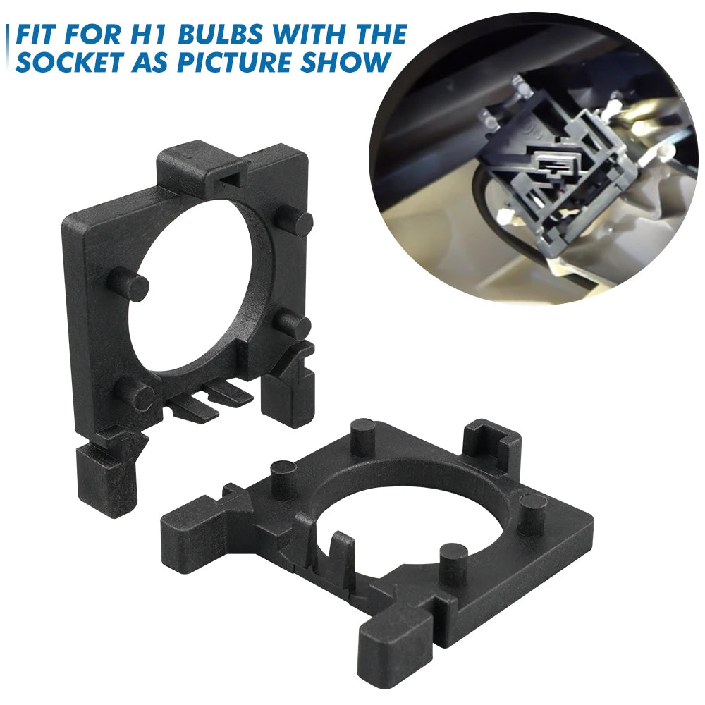 H1 LED Headlight Bulb Base Adapter Socket Holder For Ford Focus 2012, 2pcs