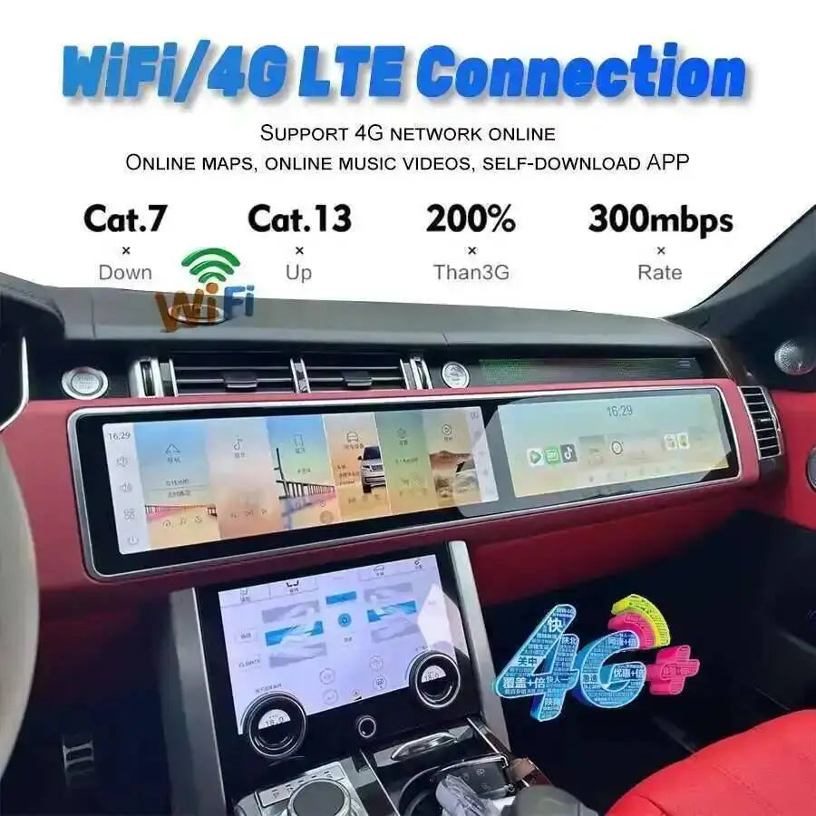 12.3+12.3“ Dual Screen Android 14 For Land Rover Range Rover 2014-2019 Car Radio Carplay M | AUTOKITSHOP