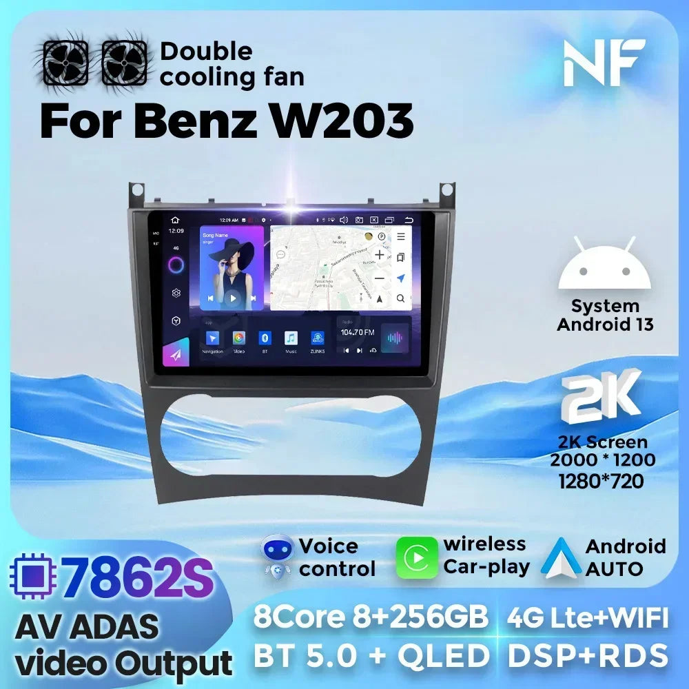Android Car Radio for Mercedes Benz C-Class C Class W203 W209 C180 C200 CL203 C209 A209 20 | AUTOKITSHOP