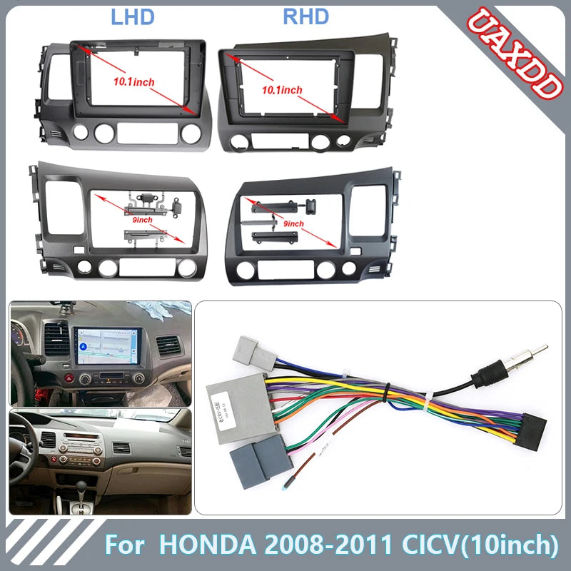 DVD Radio Android Fascia Multimedia for 2008-2011 HONDA CIVIC 9INCH 10.1INCH CD MP5 Video